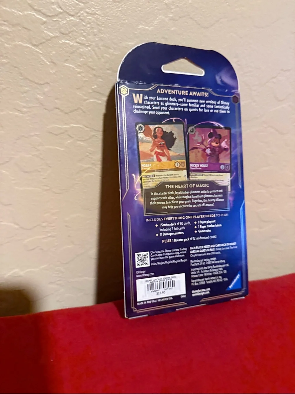 Disney Lorcana Trading Card Starter Deck - Purple, Red, Gold